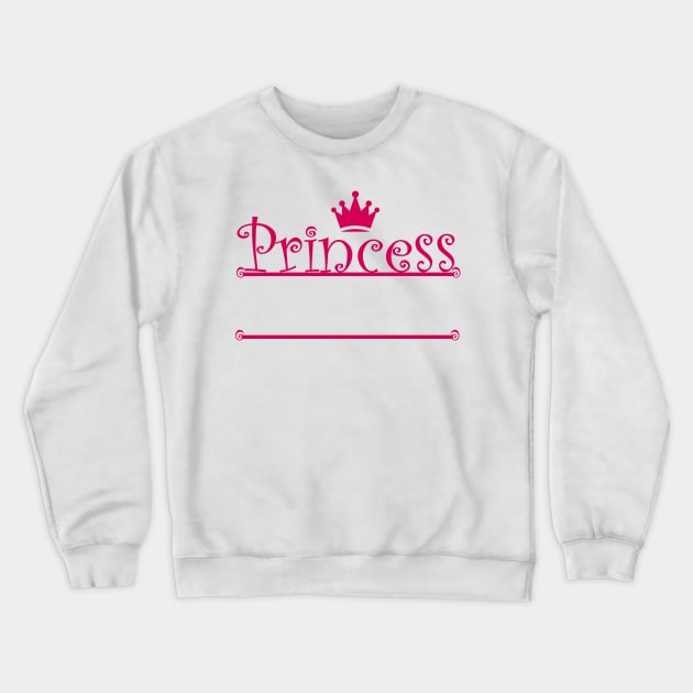 Princess Pink Crewneck Sweatshirt by Usea Studio